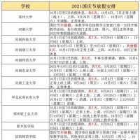 國慶不放假、寒假提前！河南省37所高校發(fā)布放假通知！