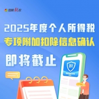 2025年度個稅專項(xiàng)附加扣除信息確認(rèn)即將截止 一圖了解操作流程